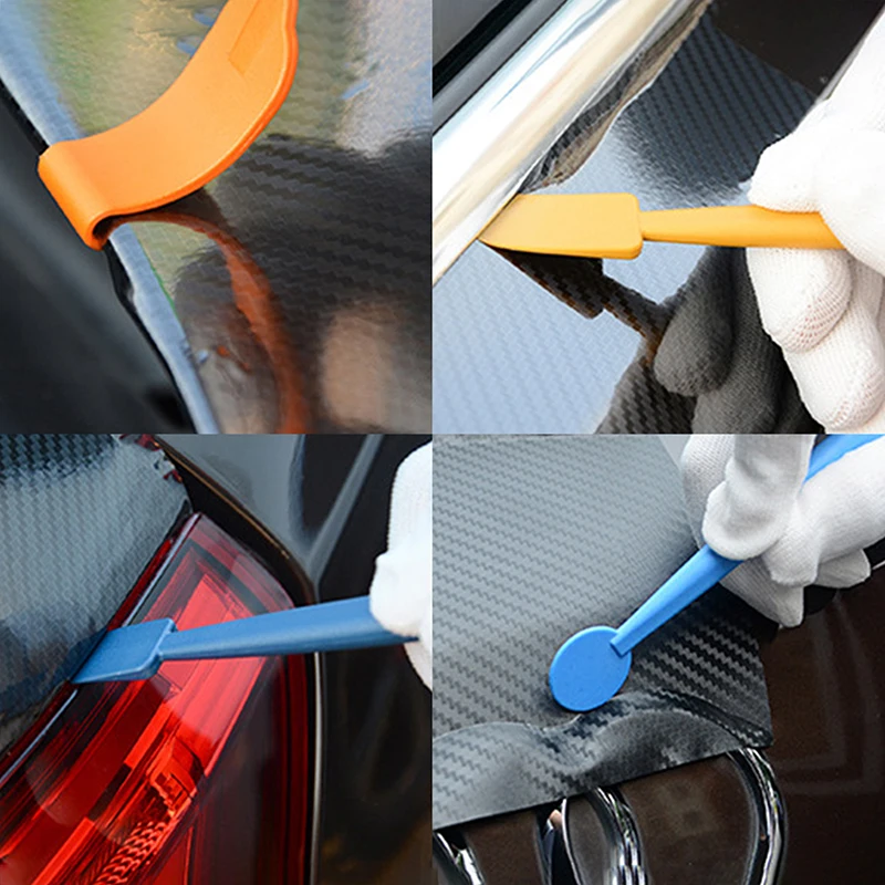 7 PCS Car Wrap Vinyl Magnetic Squeegee Scraper Kit Carbon Film Tool Micro Wrapping Stick Squeegee Window Tint Tools