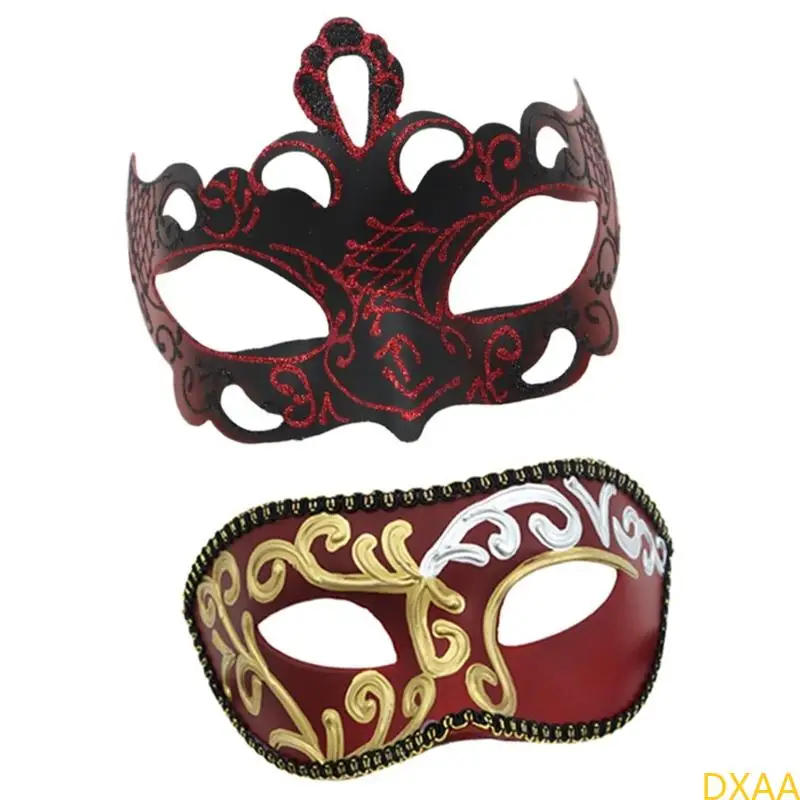 DXAA Half Face Masquerade Mask Masquerade Costume Accessory for Men Women Halloween