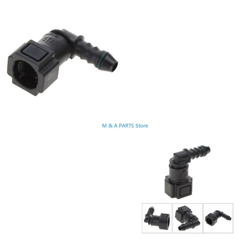 

U1JF Motorcycle Hose Coupler ID6 Female 7.89mm Elbow Line Quick Connector Joints System Oil Line Joint