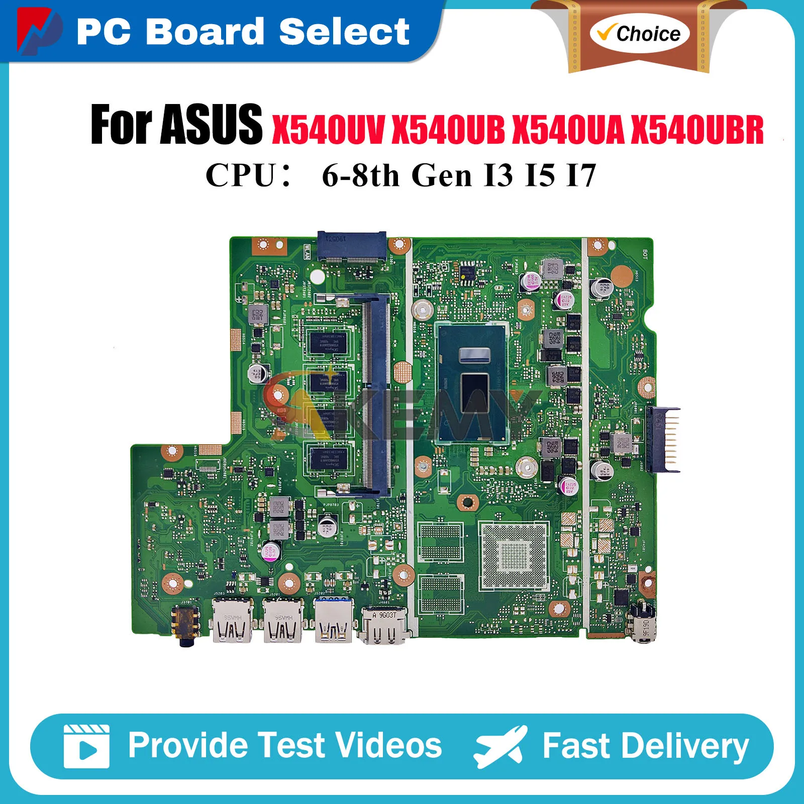 

X540UA Материнская плата для ноутбука ASUS F540U P540U X540UBR X540UAR X540U X500U X540UV R540U A540U X540UB Материнская плата с процессором I3 I5 I7