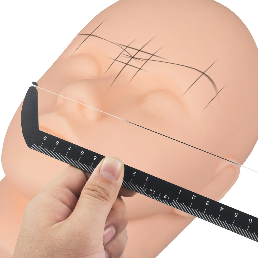 1 Set Black Tattoo Eyebrow Design Ruler Embroidery Symmetrical Eyebrow Marker Balance Ruler for Eyebrow Shaping And Drawing Tool