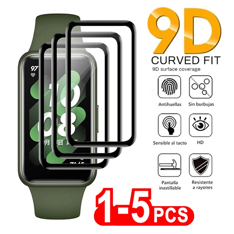

Изогнутая мягкая стеклянная защитная пленка 9D для смарт-часов Huawei Band 8 7 6 Pro, полная Защита экрана для Honor Band 6 (не стекло)