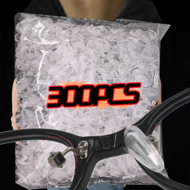 300x DIY komora powietrzna przezroczysty owalny uchwyt na nos do okularów silikonowa podkładka pod nos uchwyt na okulary antypoślizgowe okulary przeciwsłoneczne akcesoria do okularów