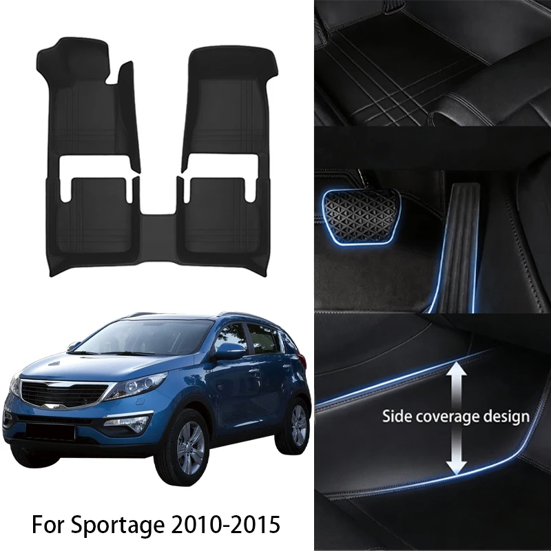 

Комплект автомобильных ковриков из искусственной кожи на заказ для Kia Sportage NQ5 (бензин/гибрид) 2010-2025 гг., полный комплект, аксессуары для интерьера авто