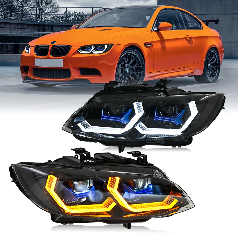 

Pair Super DRL Light Lamp Headlight Assembly For BMW 3 Series 2007-2010 2011-2013 E92 E93 LCI 328i 325i 335i HID Xenon HeadLamp