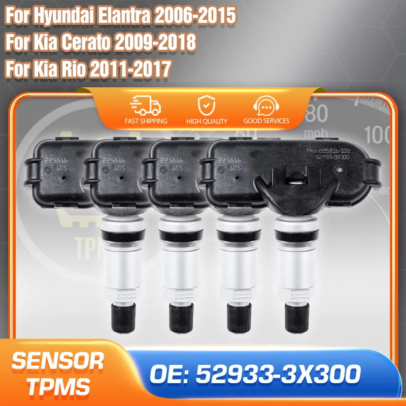 

52933-3X300 433 MHz For Hyundai Elantra 2006-2015 TPMS Sensor Kia Rio 2011-2017 Kia Cerato 2009-2018 Tire Air Pressure Sensor