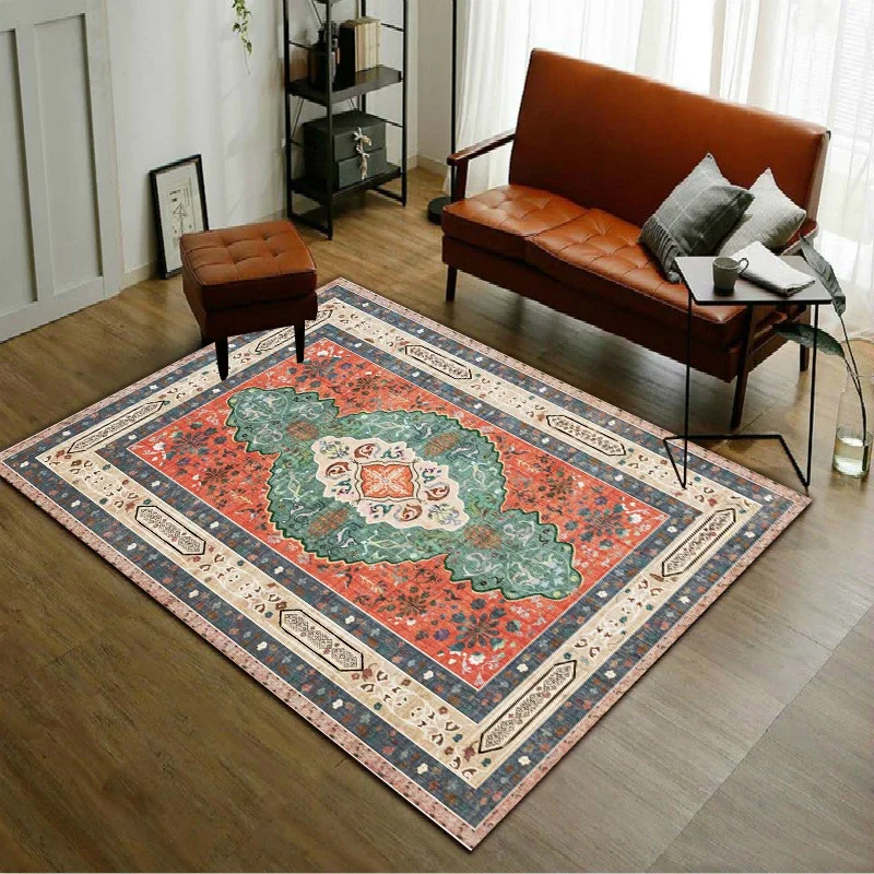 Vintage European Style Rugs Classical Ethnic Air Floor Mat Door Mats Bedroom Living Room Decoration Bedside Carpet Tapis Salon