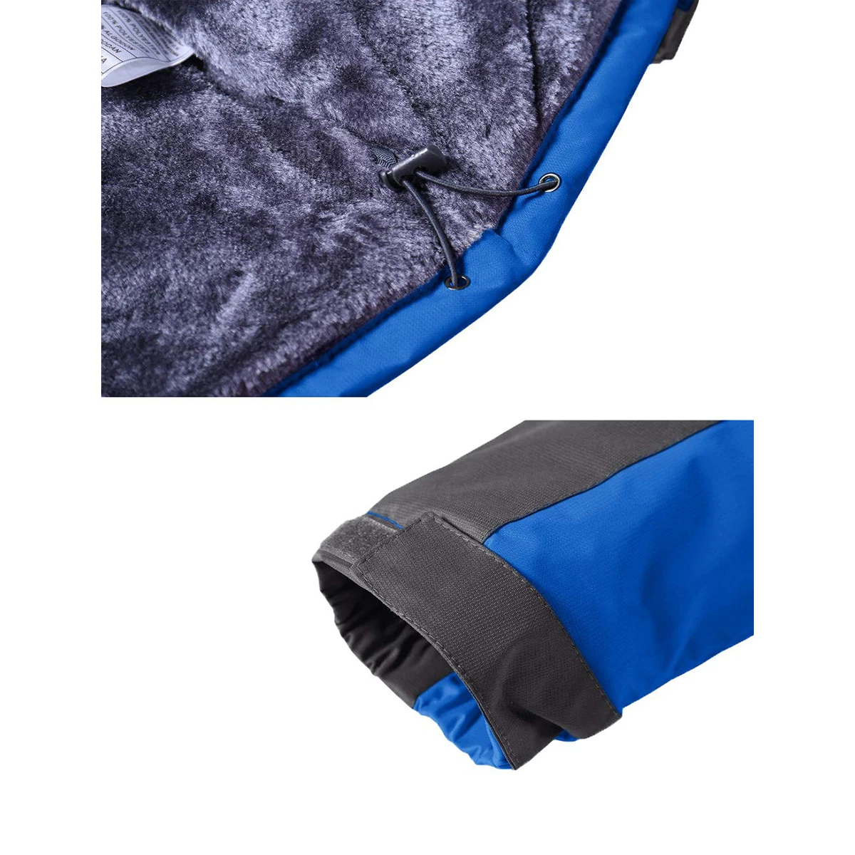 TACVASEN Wasserdichte Herren-Skijacke, Fleece-Futter, Wärmeparka, Winter, Schnee, Arbeiten im Freien, Kapuzenmantel, Regenschale, Windjacke – Detail 12