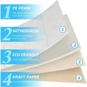 3D kendinden yapışkanlı PVC Duvar Kağıdı, Yatak Odası ve oturma Odası Dekoru, Arka Plan Duvarı, Banyo, 70 cm x 1 m, 2 m, 3 m, 5 m, 10 m net bir duvar için 8 önemli satış rolü-no. 3