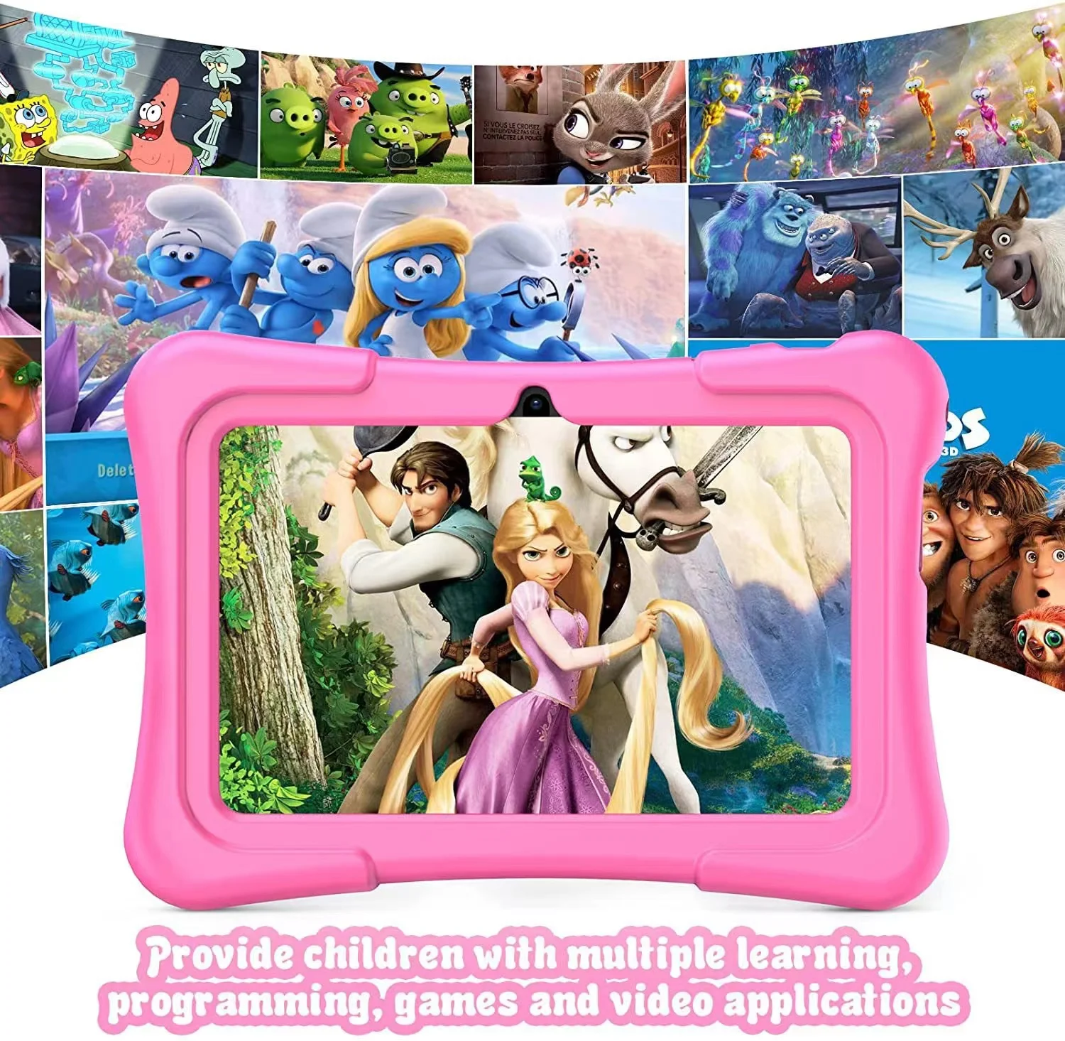 32GB Kids Tablet 7.0'' Android 12 Proof Case 5G WiFi Google Dual Camera Learning Education Toy Tablet Children Boys Girls Gifts