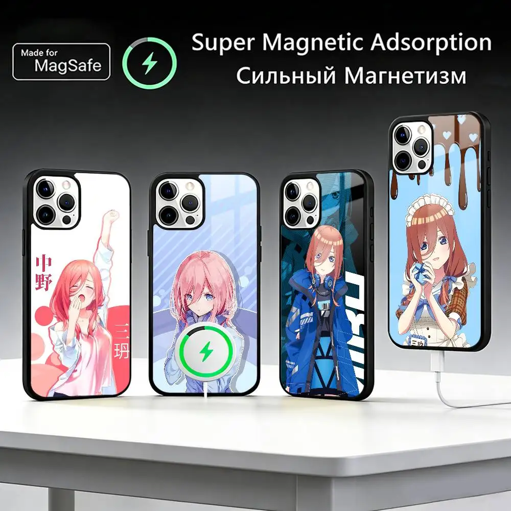

TQQ M-Miku N-Nakano Phone Case For iPhone17,16,15,14,13,12,11 Plus,Pro Max, New Magnetic Wireless Charging