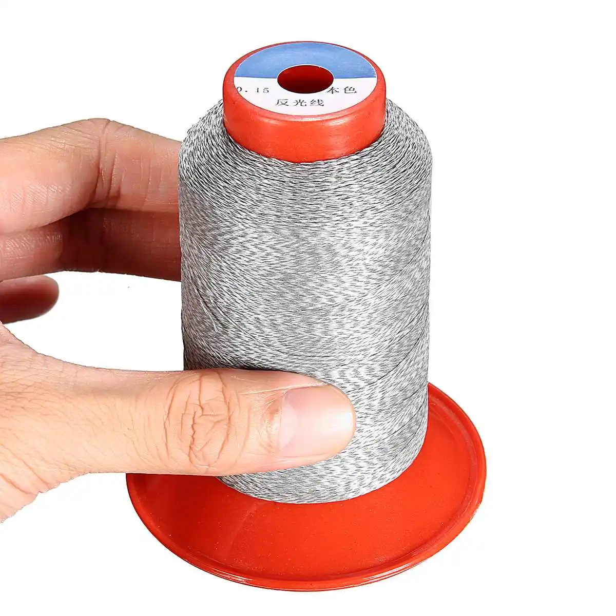 1000M High Reflective Sewing Thread Yarn Fabric Polyester DIY Sew Needlework Safety Cap Working Vest Dia 0.5-0.15mm Silver Grey