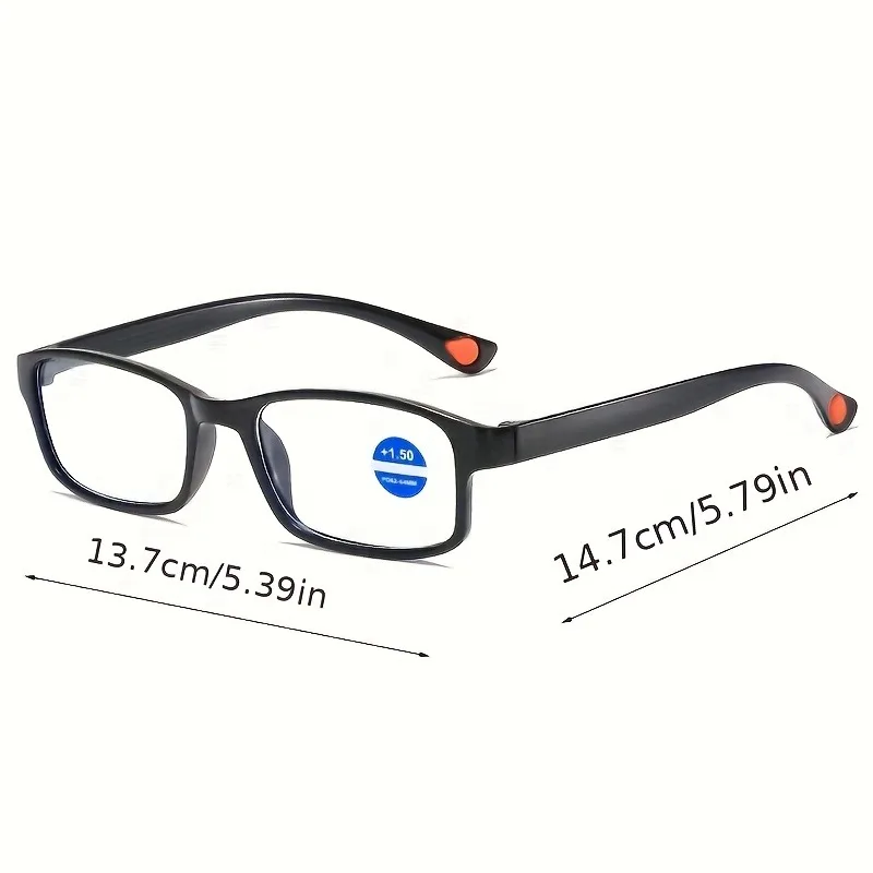 Bild 7: 12 Stück klassische schwarze Lesebrillen, leicht, +1,0~+4,0, ideales Geschenk für Senioren.