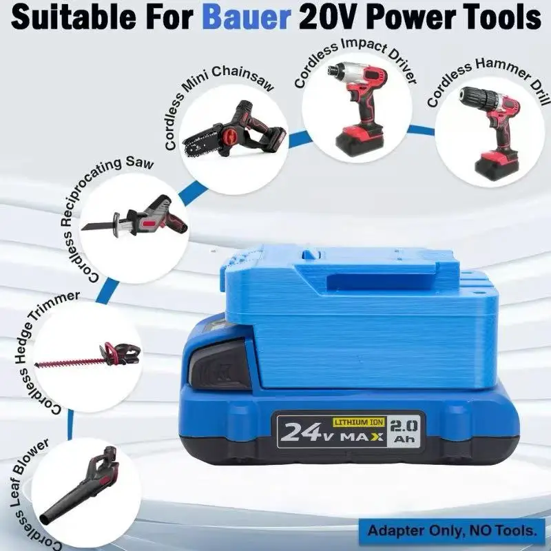 Batteries Converter Adapter For Kobalt 24v To For Dewalt/Bauer/Craftsman/RIDGID/Milwaukee Tools (without battery and tools)