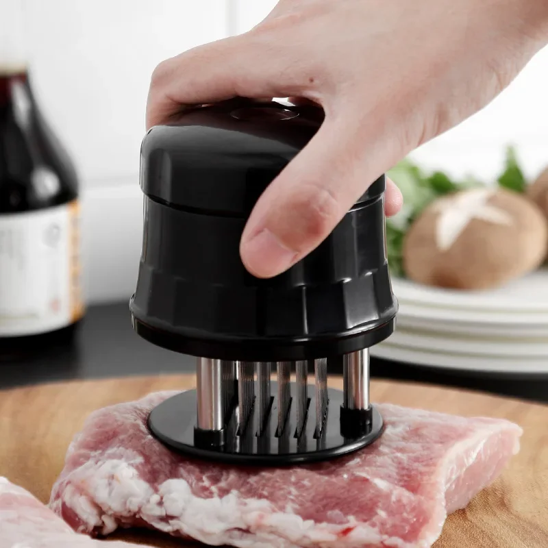 56 Blades Needle Meat Tenderizer Stainless Steel Meat Beaf Steak Mallet Meat Tenderizer Portable Hammer Pounder Cooking Tools