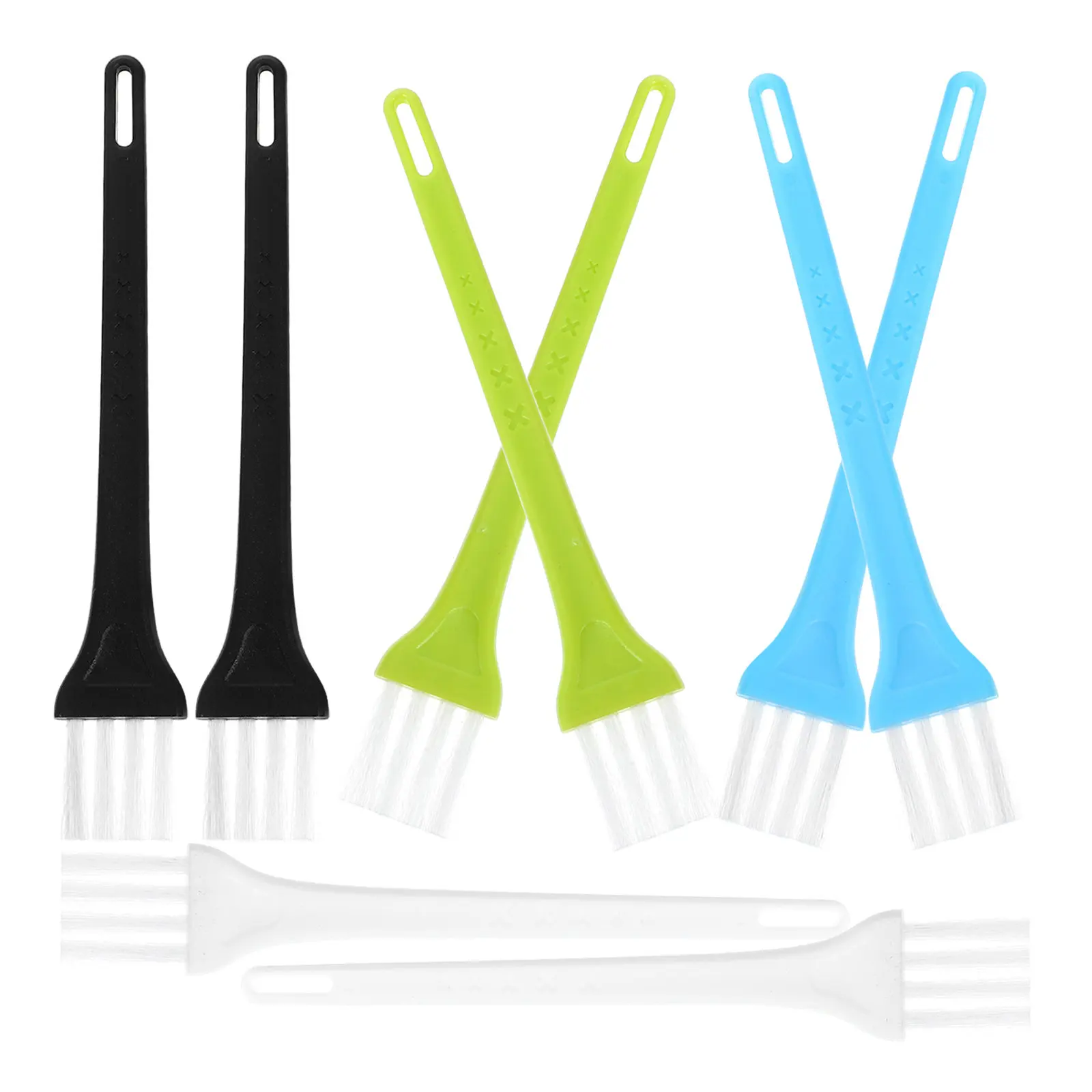 8Pcs Portable Cleaning Brushes Set Non-Deforming PP Small Brushes for Keyboard Computer Clipper Crevice Grout Sink Gap Cleaning