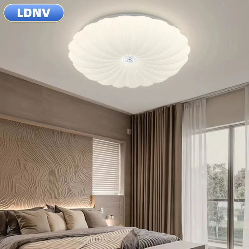 LED Nordic Minimalist Round Ceiling Light Living Room Bedroom Balcony, Corridor Pumpkin Shaped Home Light 85-265V