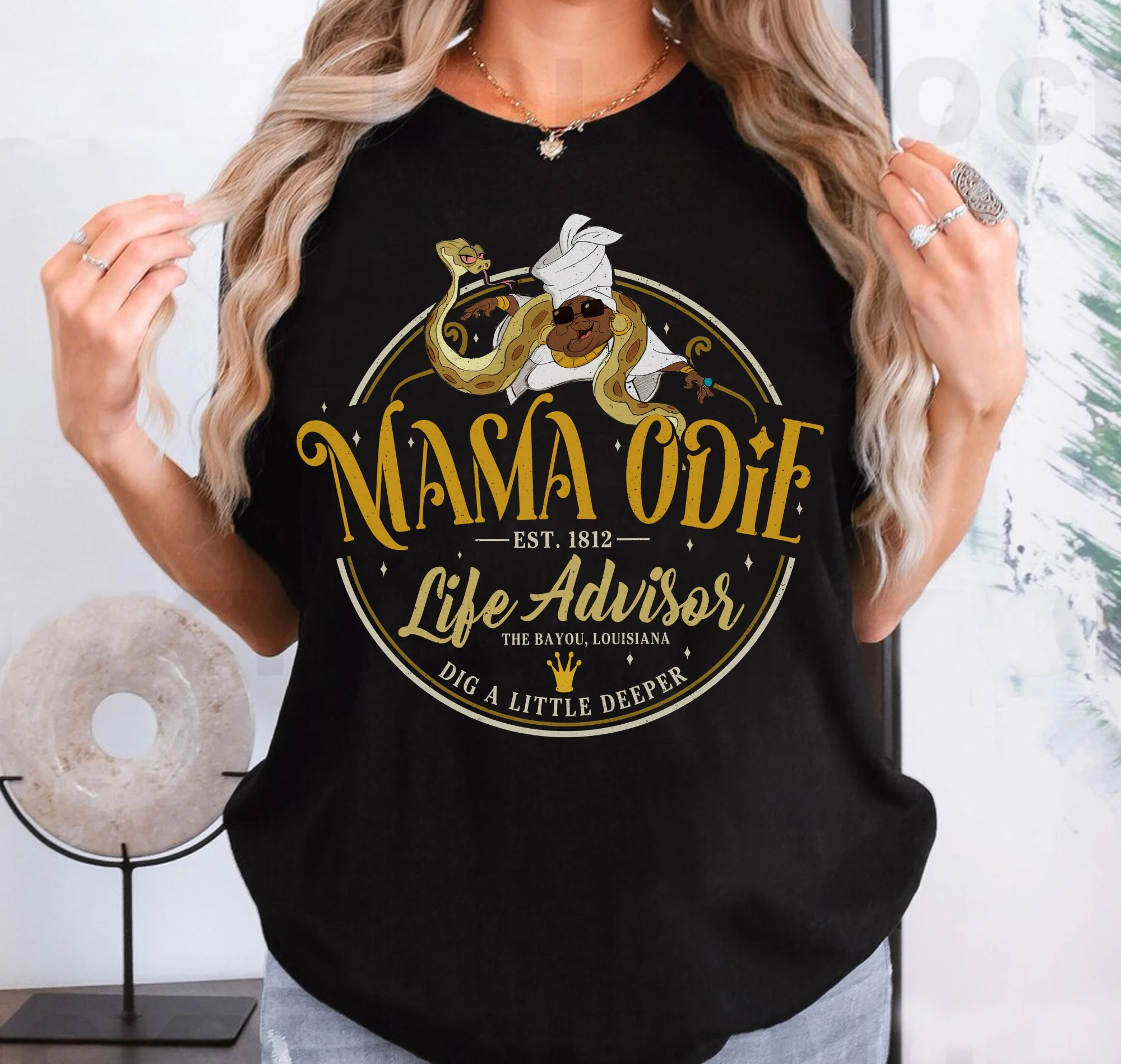 Kaos Disney Funny Mama Odie Life Advisor, Kaos The Princess and The Frog Disney Animal Kingdom Theme Park, Perjalanan ke Disneyland