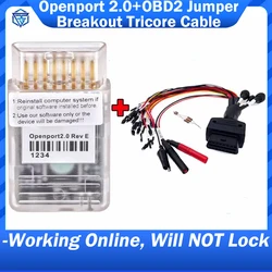 Online Gold Chip Openport 2.0 + ECU Full Protocol OBD2 Jumper Breakout Tricore Cable ECU Programming for ECU Chip Tunning Tools