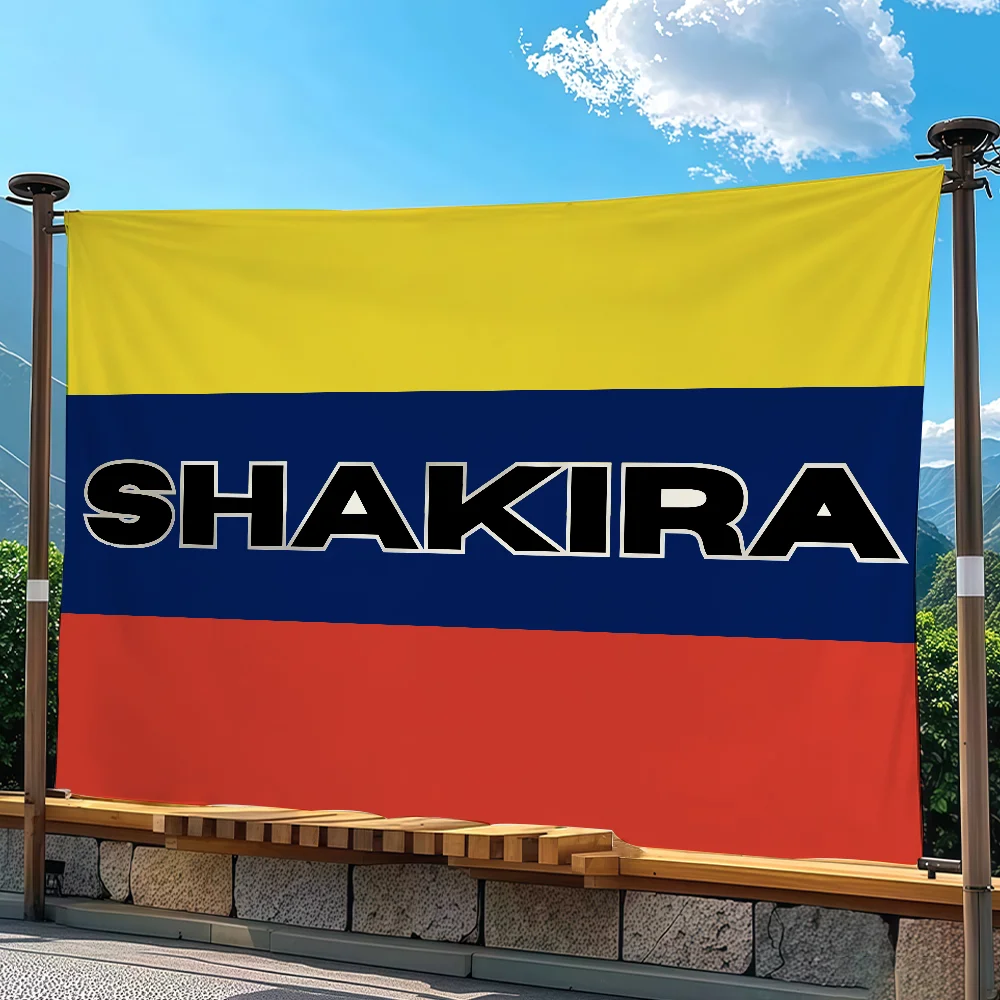 Singer S-Shakira Flag Advertising Banner for Camping Decoration Outdoor & Garage Wall Hanging Decorations