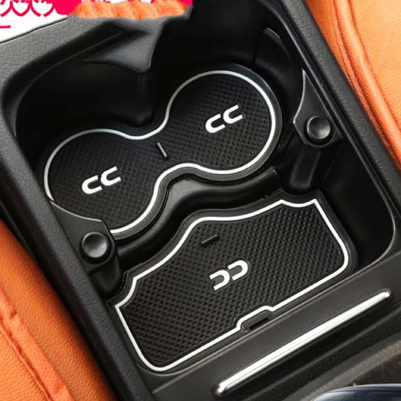 

Car Door Groove Mat Cup Holder Pad Storage Box Liner For Volkswagen CC 2010 2011 2012 2013 2014 2015 2016 Interior Accessories
