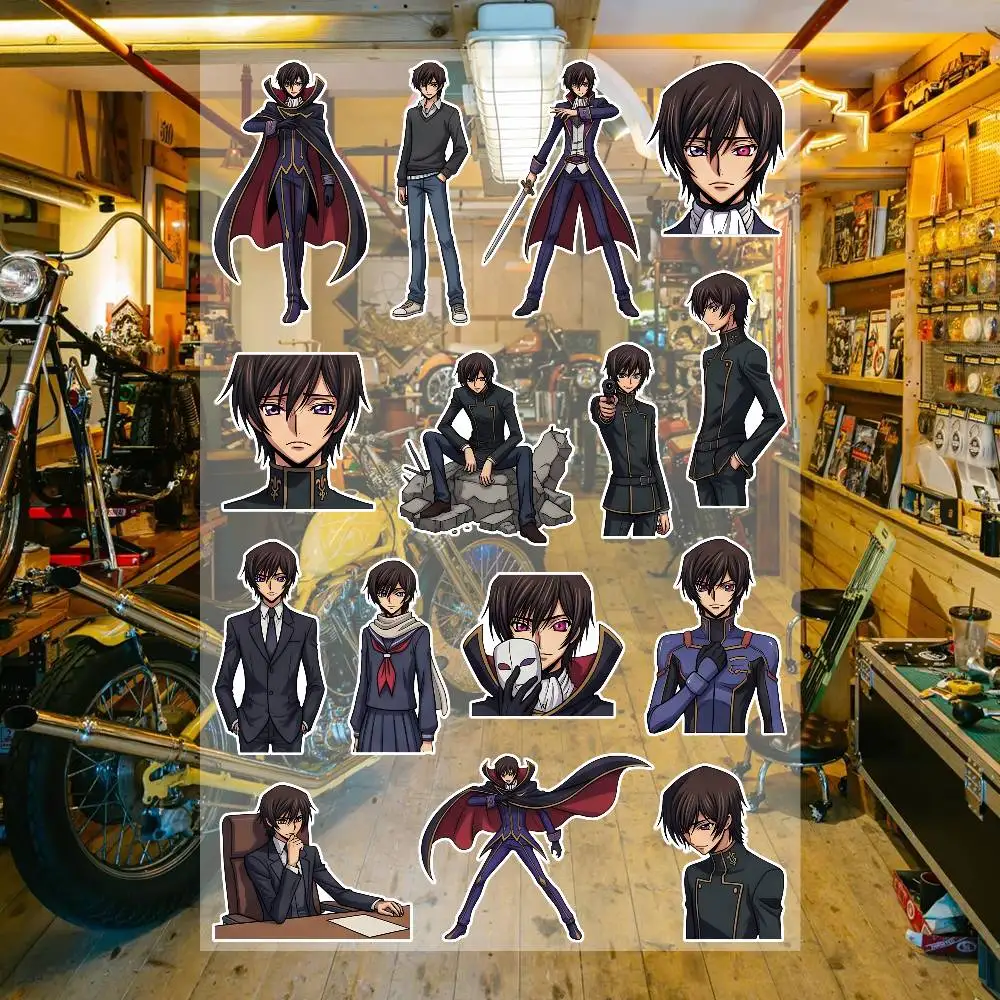 Anime C-Code Geass Lelouch Aesthetic Graffiti Waterproof PVC Stickers for Car Motorcycle Skateboard Helmet Notebook