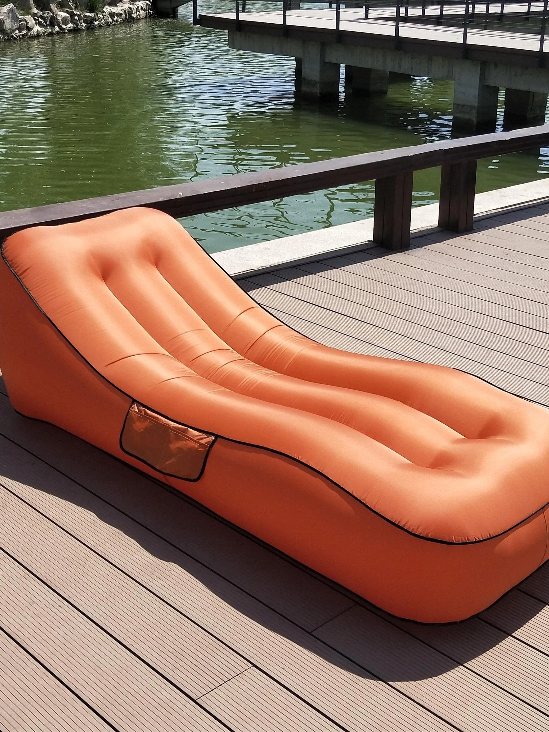 Inflatable sofa portable air bed outdoor air bed camping beach leisure air so******ch break bed