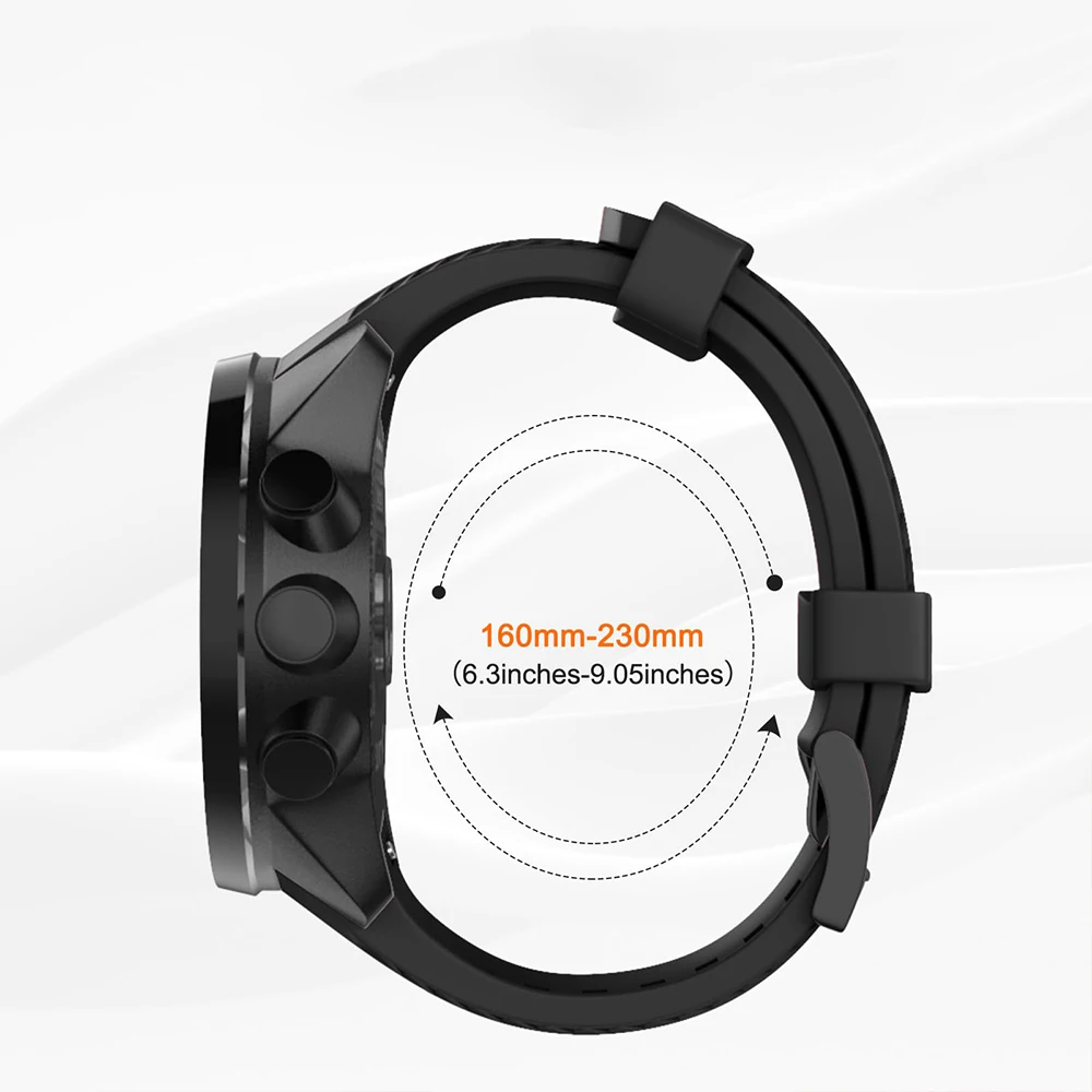 حزام ساعة من السيليكون لـ Suunto 9/Suunto 9 Baro، لـ Suunto Spartan Sport Wrist HR/Baro Relacement Band للرجال والنساء