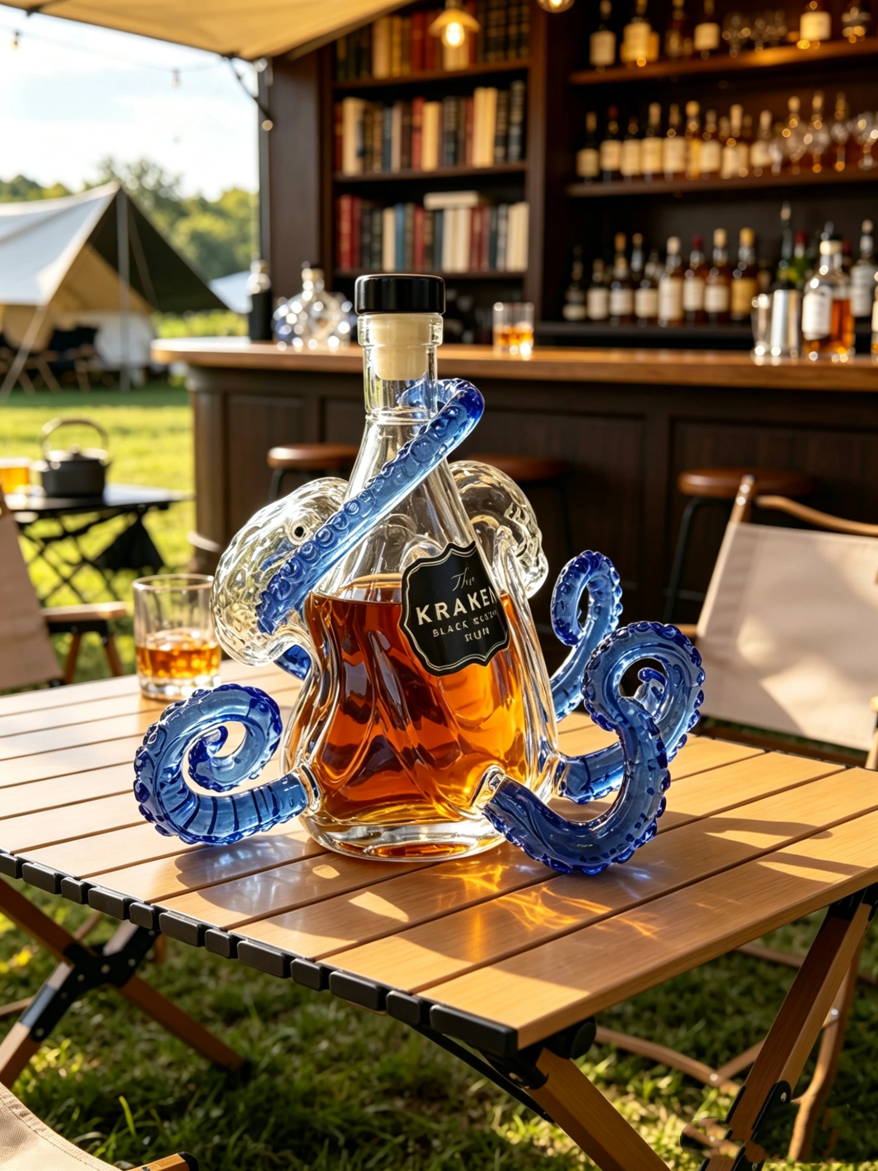 Glass Bottle Sea Monster Octopus Rum Wine Bottle Decoration Bar Wine Enthusiasts Art Collection Decoration Decanter Wine view 6