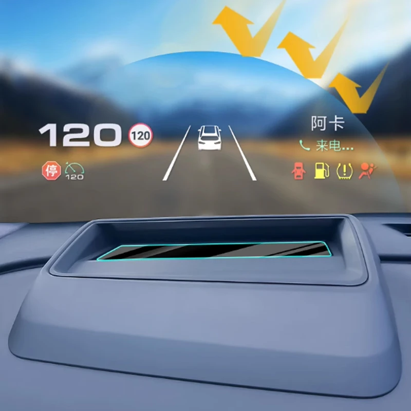 لجيلي جالاكسي E8 2024 2025 سيارة رئيس يصل عرض HUD الغطاء الواقي ملحق داخلي شفافة للغاية المضادة للانعكاس #3