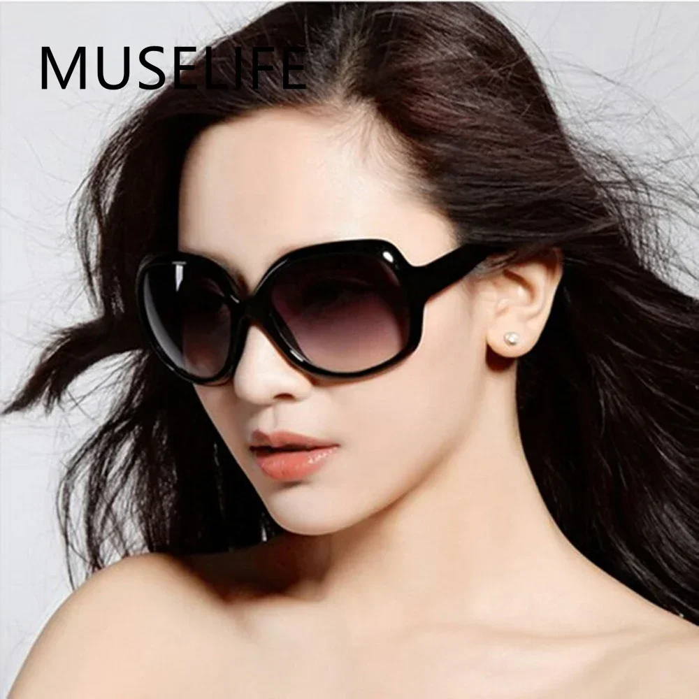 MUSELIFE Women Sunglasses Vintage Shades Black Metal Color Sun Glasses For female Fashion Designer 2024 New