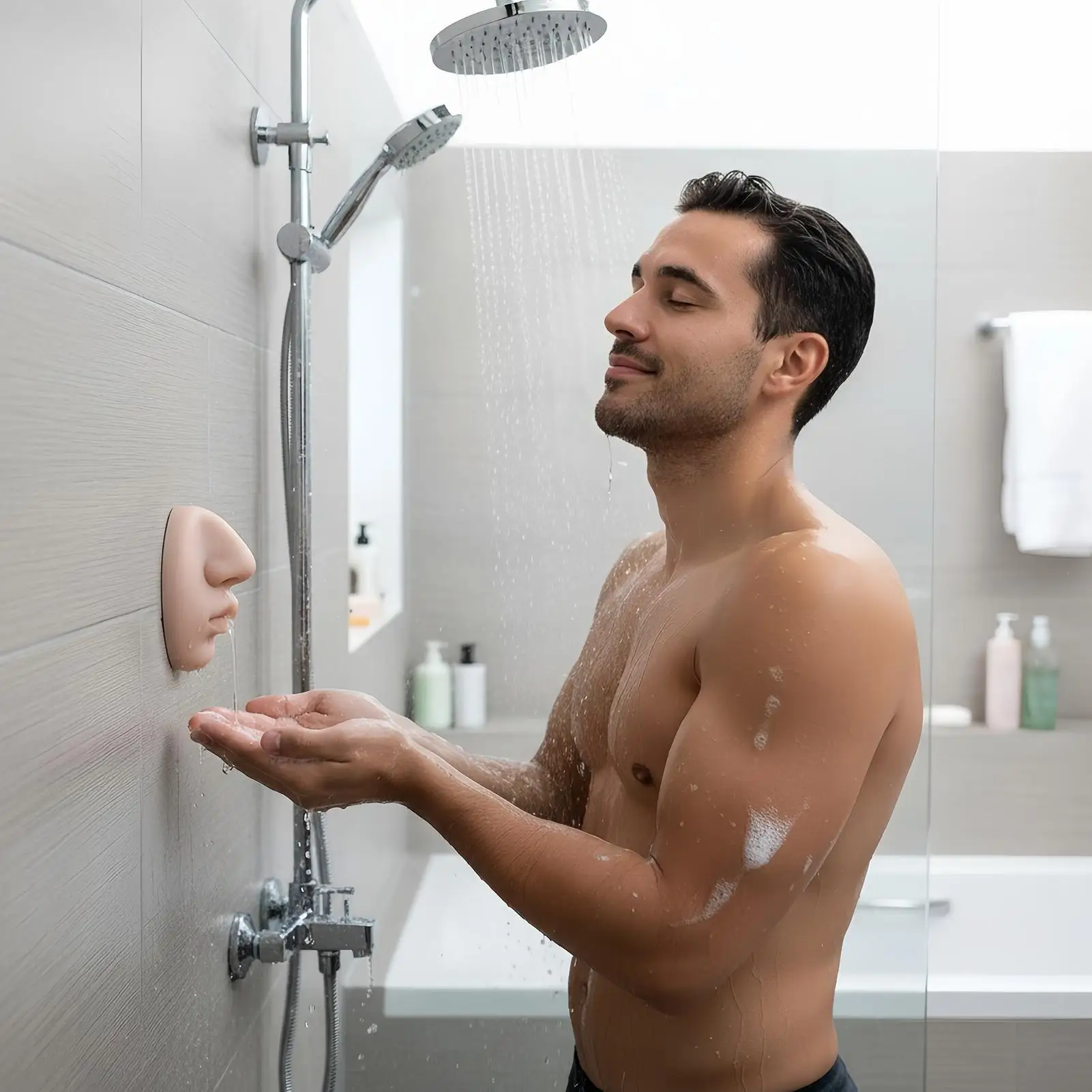 

Силиконовый дозатор мыла для посуды, настенный дозатор мыла для ванны, новинка, контейнер для мыла в форме носа для домашней кухни