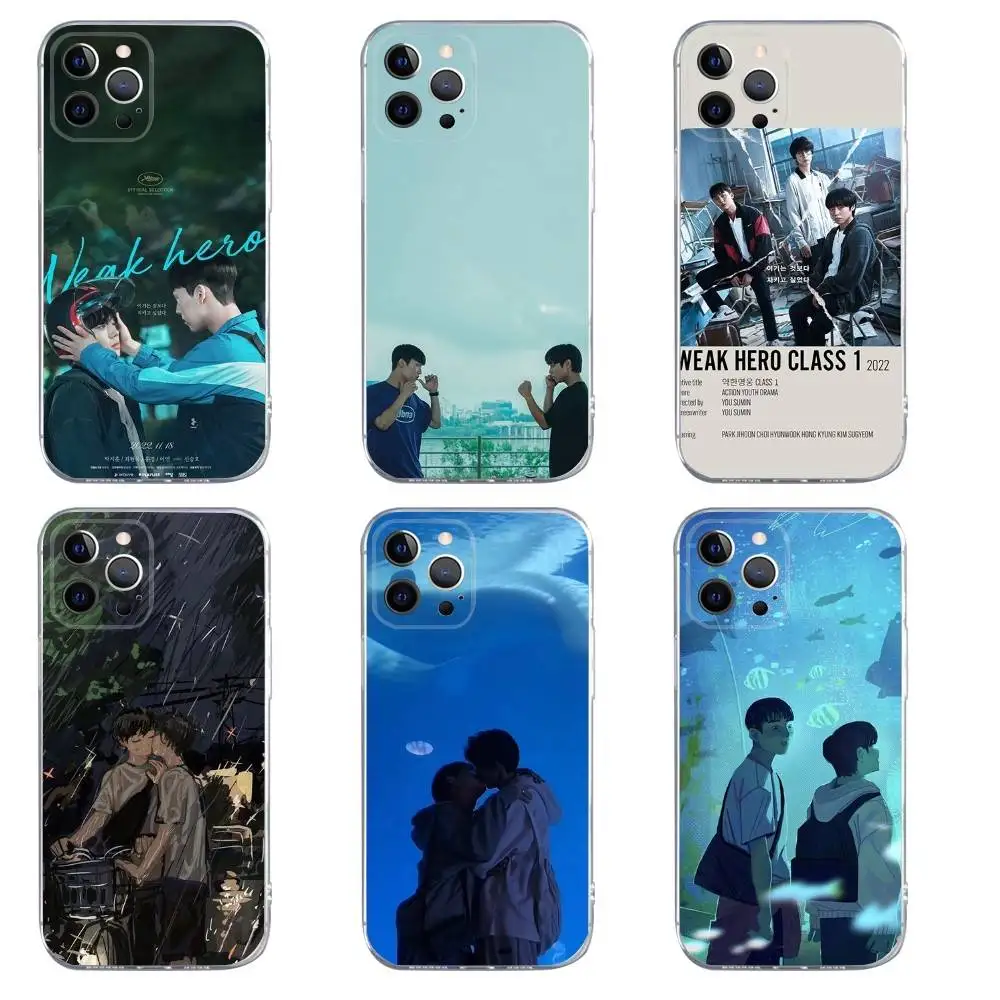 

W-Weak H-Hero Korea Series Phone Case For iPhone 16,15,14,13,12,11,Pro,Max,Xs,Xr,X,7,8,Plus,Mini Silicone Clear Cover