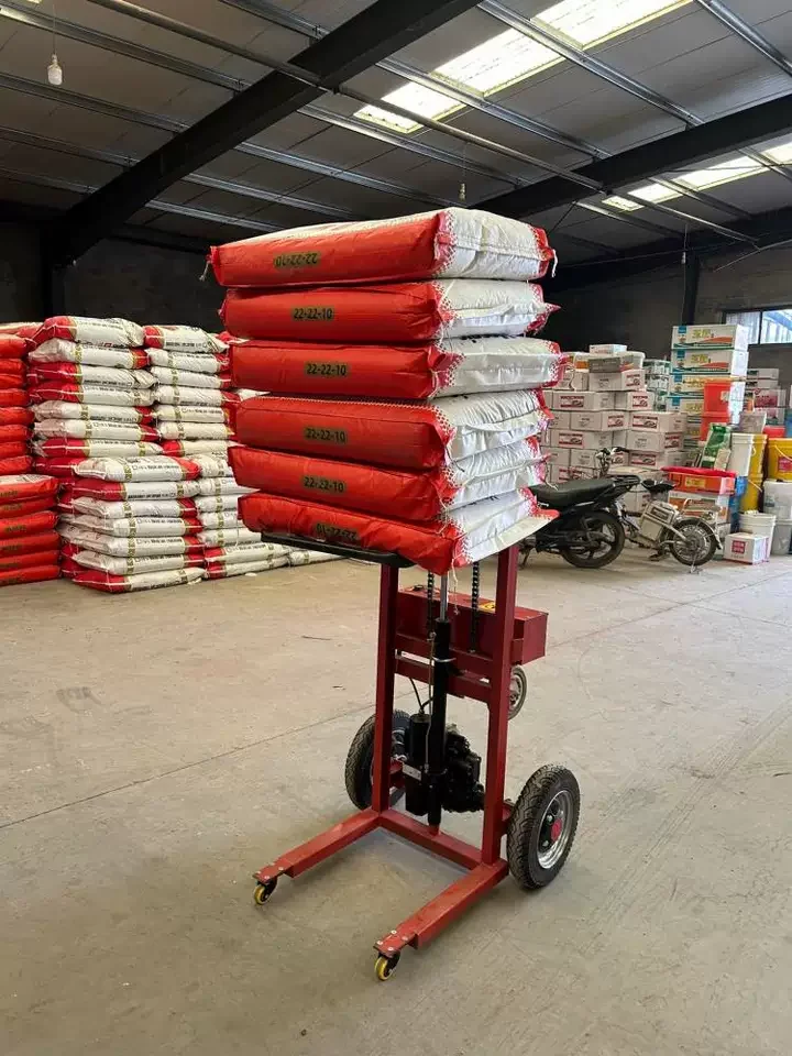 All-electric Load 300kg Handling Construction Electric Tiger Trolly Auto Walking Storage Auto Lifting Pallet Stacker Trolley