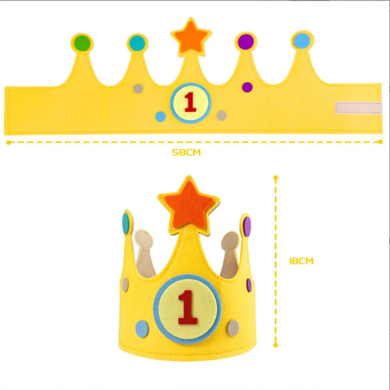 Urodzinowy kapelusz korona na kapelusze filcowe urodzinowy wielokrotnego użytku dla dekoracje na imprezę urodzinową dziecka