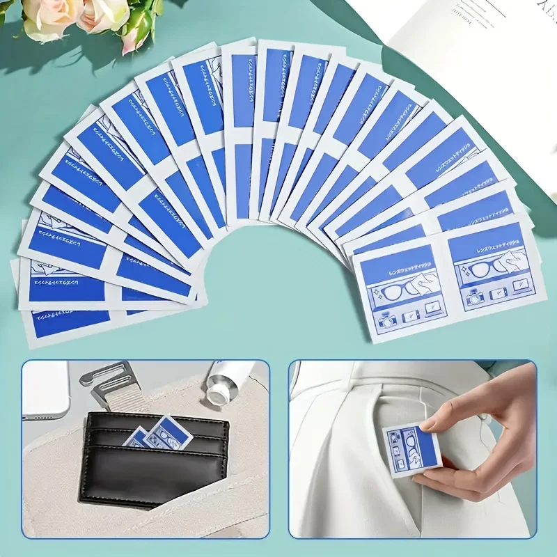 Disposable Eyeglass Cleaning Wipes Individually Packaged Suitable for Eyeglasses Smartphones Tablet Screens No Residue