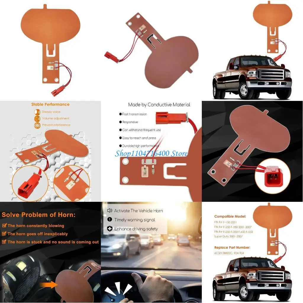

y1gd Horn Contact Pad Compatible for for F150 F250 F350 F450 F550 Super Duty 2001-2007 Replace Accessory 924-904 6C3Z13B802C