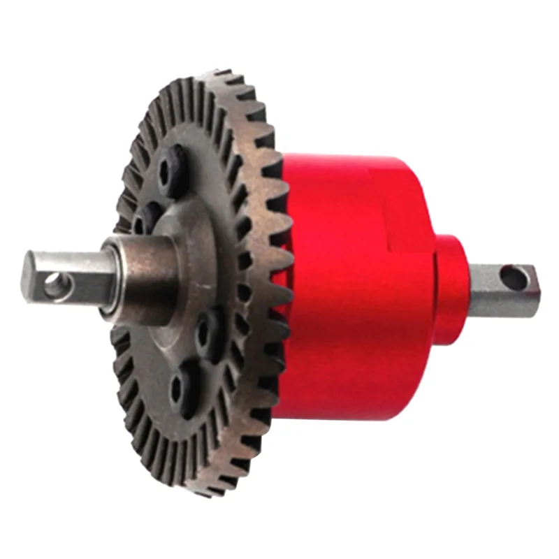 All Metal Front Rear Differential for Traxxas Slash 4X4 VXL Stampede Rustler Remo HQ727 1/10 RC Car Upgrade Parts,Red