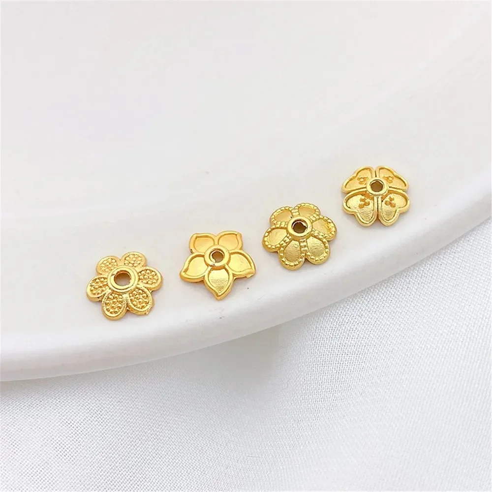 Yajinsha Gold Matte Perlen DIY Schmuckzubehör - alternate angle