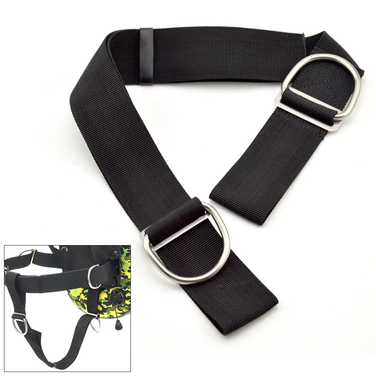 Dive Harness Crotch Strap with Loop 2inch Universal BCD Accessory