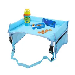 Car Seat Travel Tray Safety Seat Play Table Organizer Storage Snacks Toys Cup Holder Waterproof For Baby Children Kids Stroller