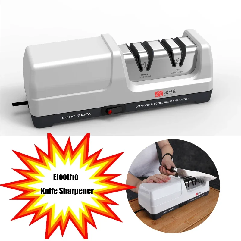 TAIDEA TG2201 Professional Electric Knife Sharpener EU PLUG Grit 360#600#1000# Rough Grinding And Fine Grinding And Polishing