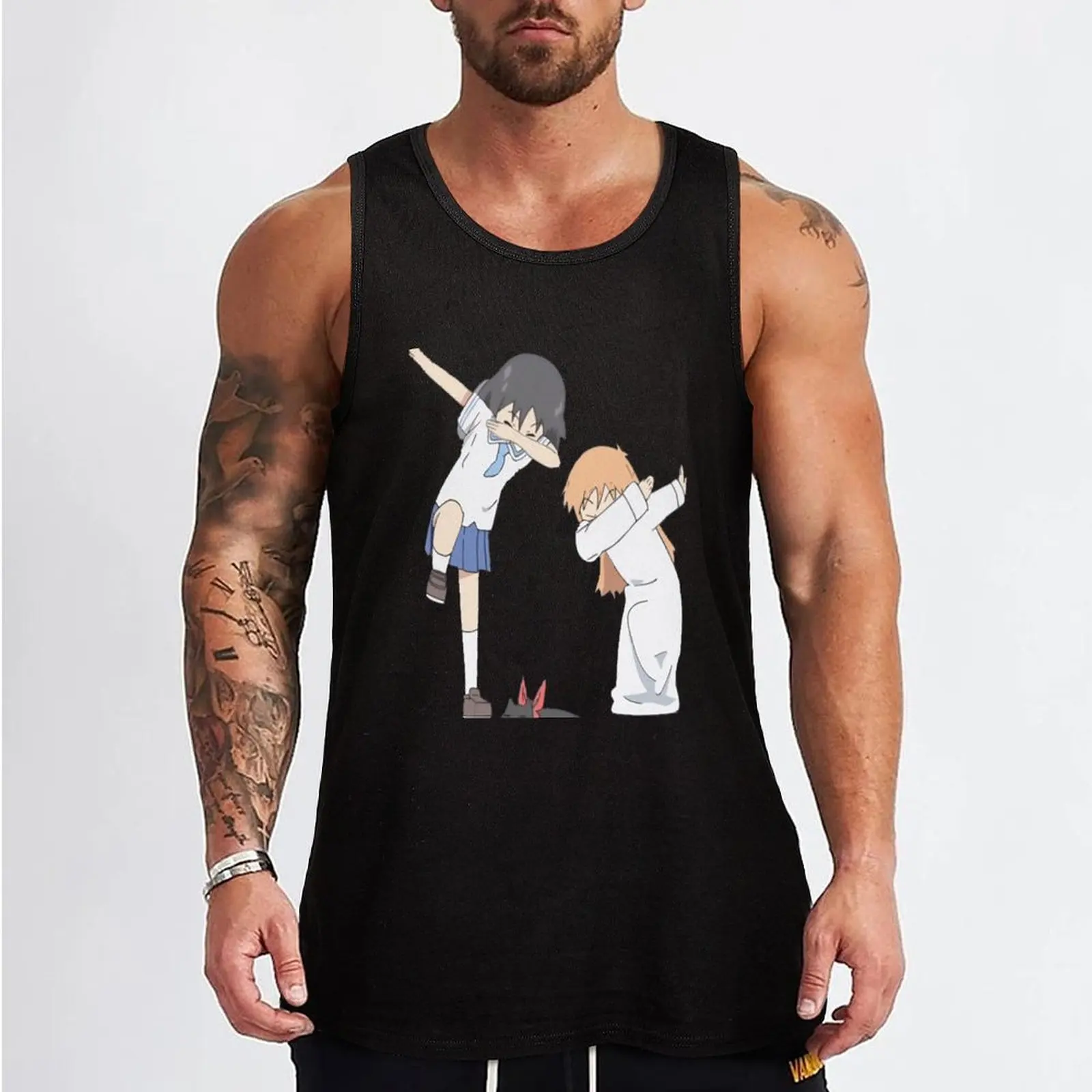 Shinonome Dab - Nichijou Tank Top Bodybuilding shirt Gym T-shirts for men