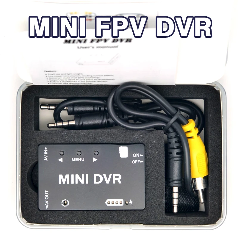 Mini FPV DVR Video Recording Crossing Machine Mini Video Recorder MINI DVR Drone Boat CVBS AV Input Output DVR Cam
