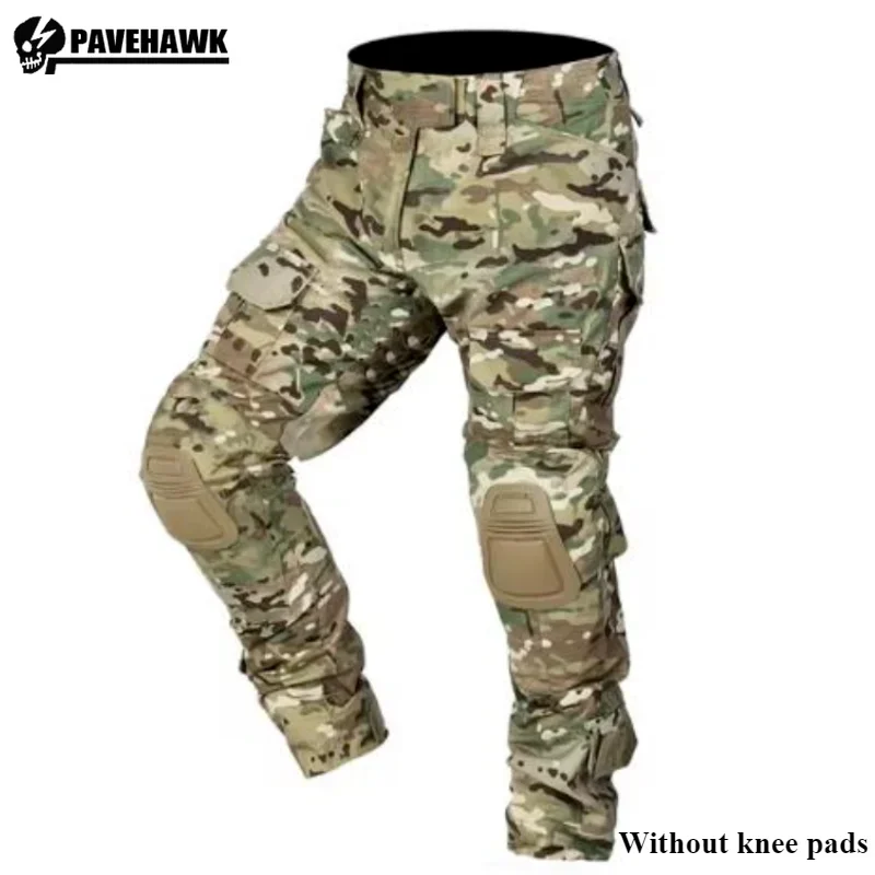 Mens Cargo Tactical Pants Outdoor Sports Wear-resistance Camouflage Training Overalls Multi Pocket Hiking Combats Trousers