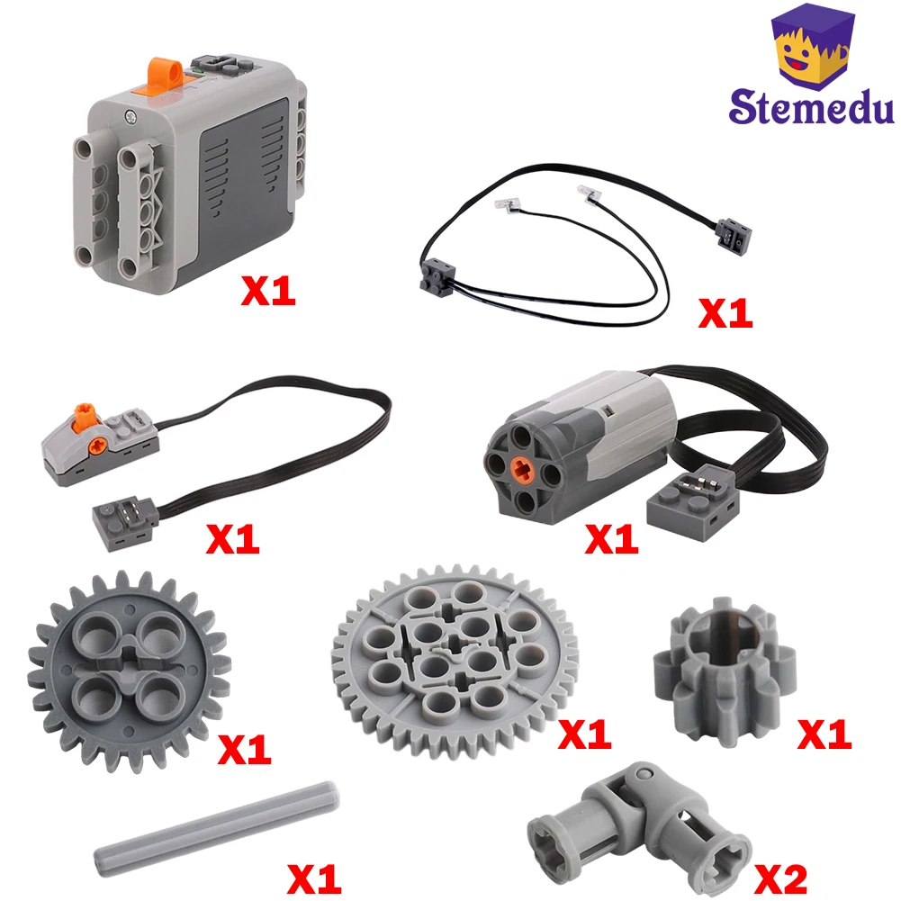 

Technical Motor Parts Multi Power Functions Tool Train Motor PF Model Moc Gear Sets Building Blocks Compatible All Brands