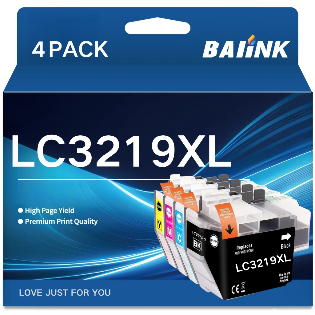 BAIINK LC3219XL cartouche d'encre Compatible pour Brother LC3219XL LC3217 LC3219 MFC-J5330DW J5335DW J5730DW J6530DW J6930DW J6935