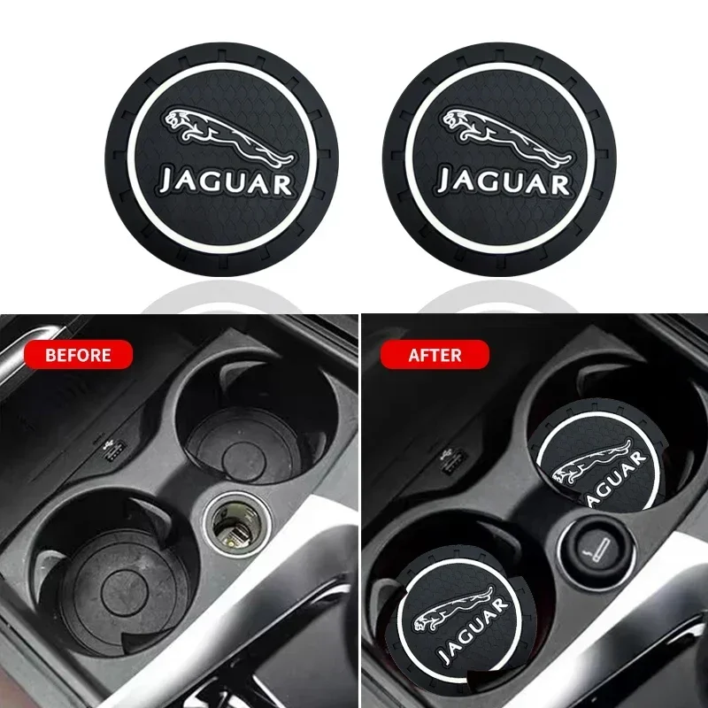 

Автомобильная подставка для бутылки с водой, коврик с противоскользящим ковриком для Jaguar F-TYPE F-PACE E-PACE I-PACE XF XE XJ X-Type, автомобильные аксессуары