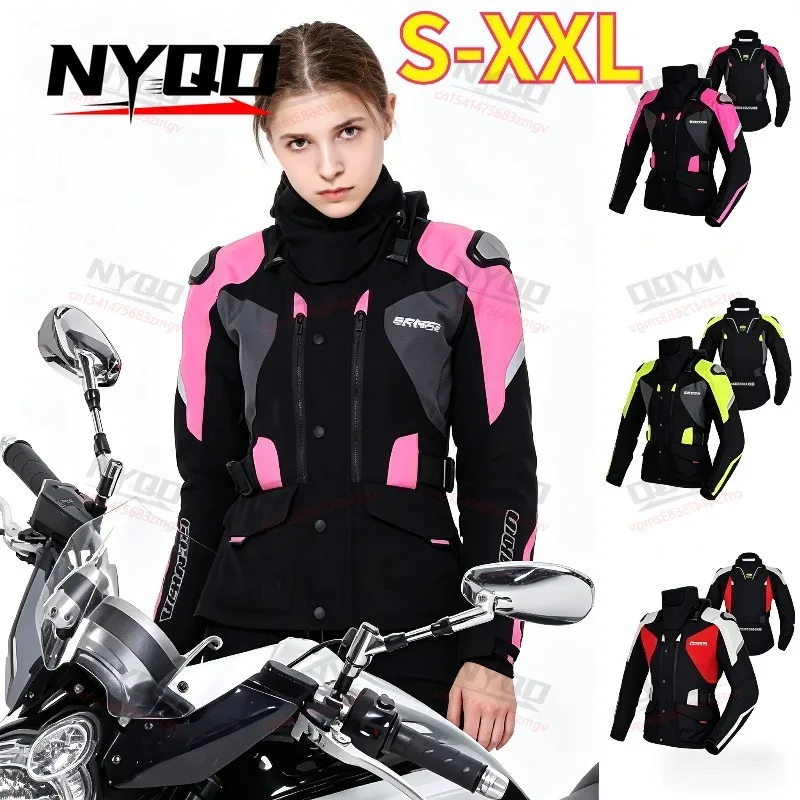 

BENKIA Women's Summer Motorcycle Jacket Lightweight Ventilated Neck Guard Abrasion Resistant Protective Riding Gear