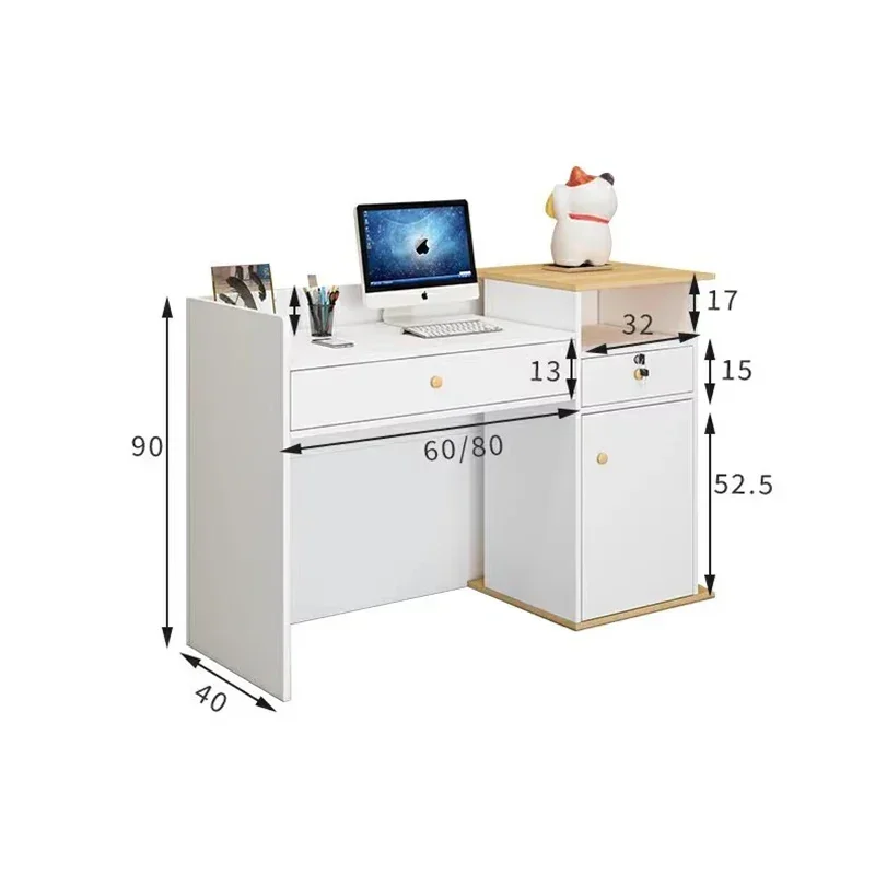 Design Counter Reception Desks Stylish White Coffee Cashier Reception Modern Luxury Mostrador Negocio Bar Furniture
